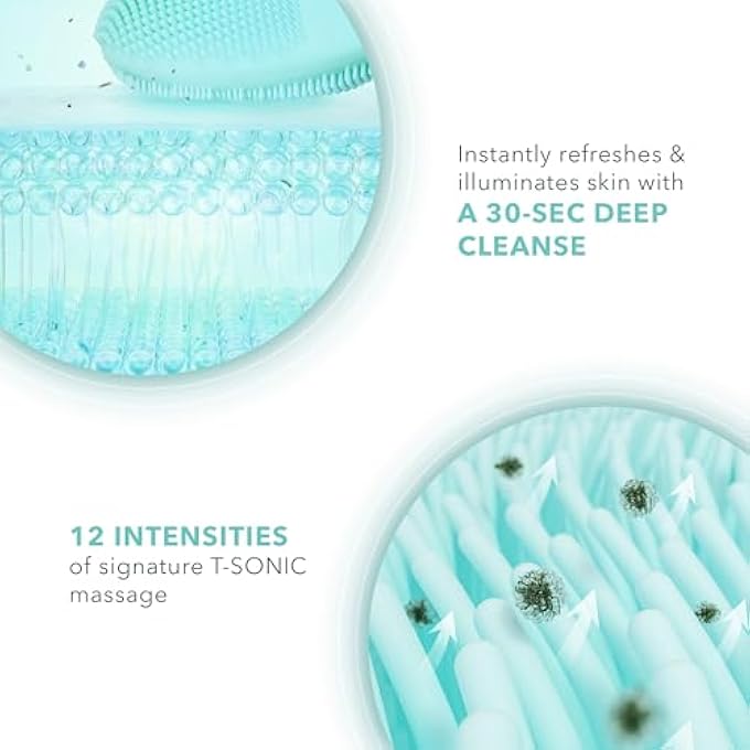 FOREO LUNA MINI 3 FACIAL CLEANSING BRUSH - TRAVEL ACCESSORIES - FACE MASSAGER ELECTRIC, ULTRA-HYGIENIC SILICONE - SIMPLE FACE WASH - ELECTRIC FACE CLEANSER - APP-CONNECTED - MINT - Image 3